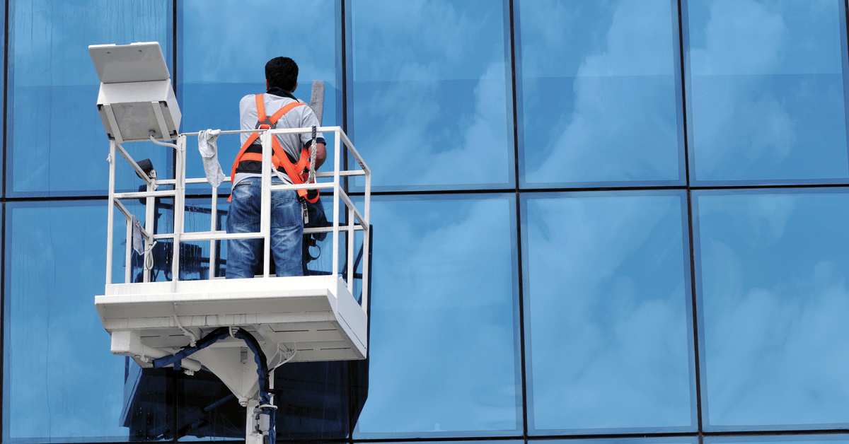 What's the annual salary for a high rise window cleaning job?