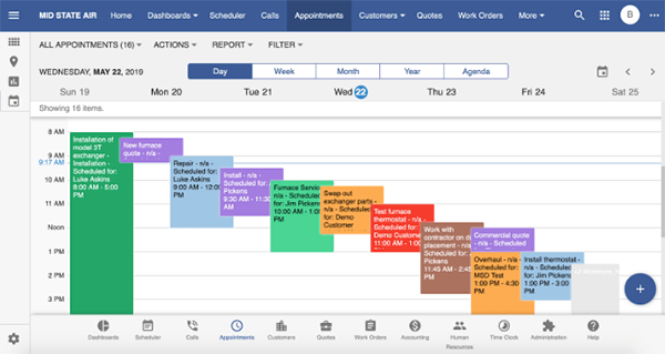 The first iteration of the Smart Service 365 scheduler.