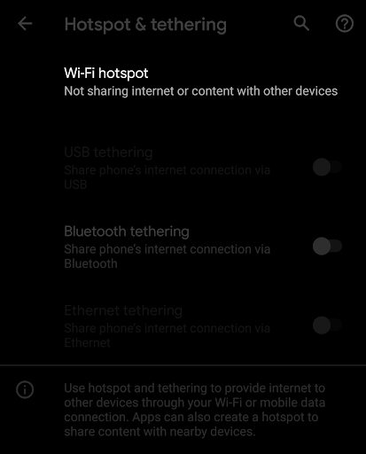 Android Wi-Fi Hotspot