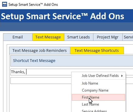 Text Message Merge Shortcuts
