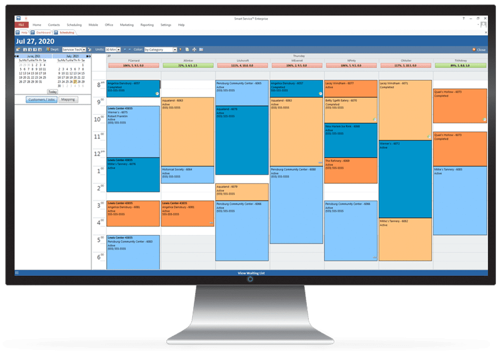 field service pool and spa scheduling software