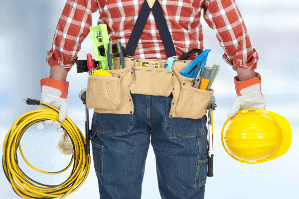 electrician holding equipment
