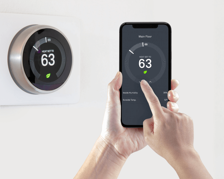 accessing smart thermostat with cell phone