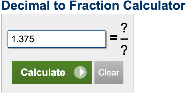 decimal to fraction calculator